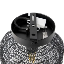 Qazqa plafondlamp nidum zwart e27