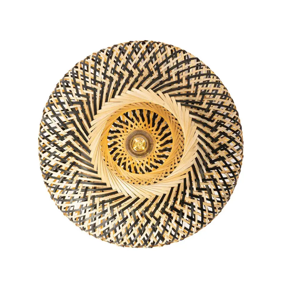Qazqa plafondlamp ostrava zwart e27