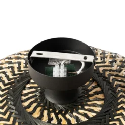 Qazqa plafondlamp ostrava zwart e27