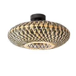 Qazqa plafondlamp ostrava zwart e27