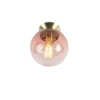 Qazqa plafondlamp pallon roze e27