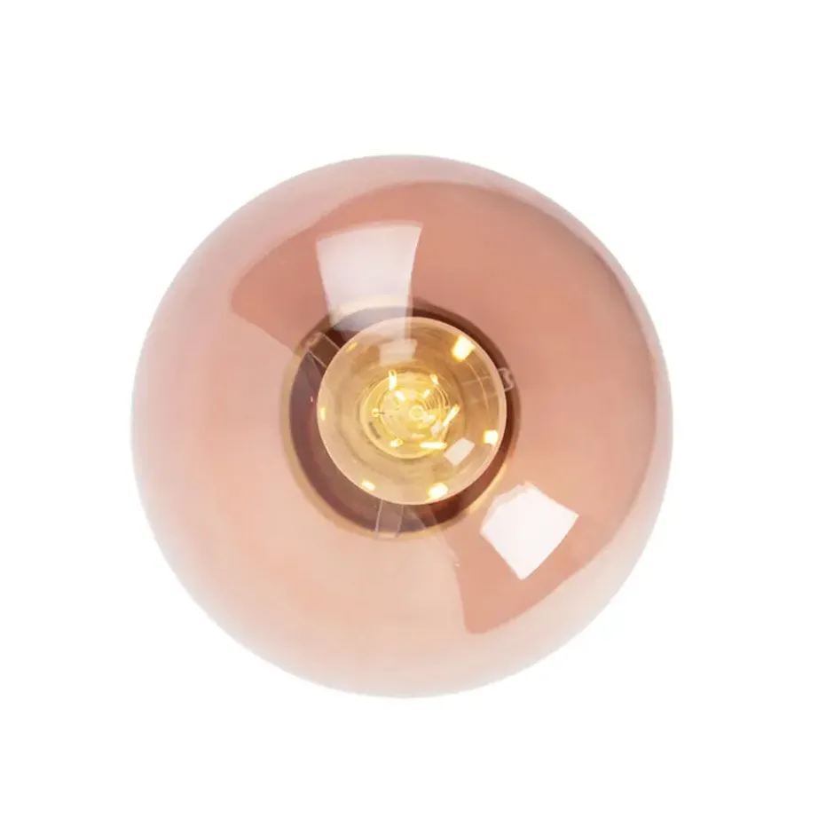 Qazqa plafondlamp pallon roze e27