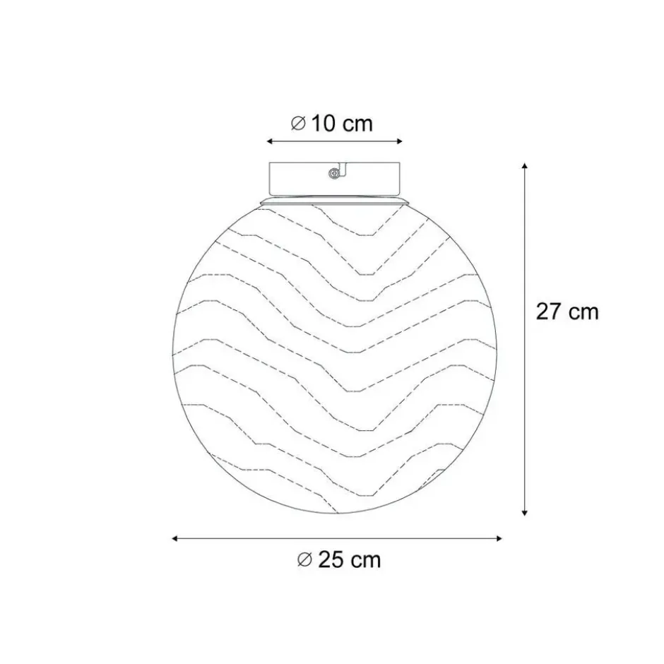 Qazqa plafondlamp pillon goudkleurig e27