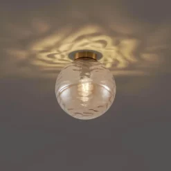Qazqa plafondlamp pillon goudkleurig e27