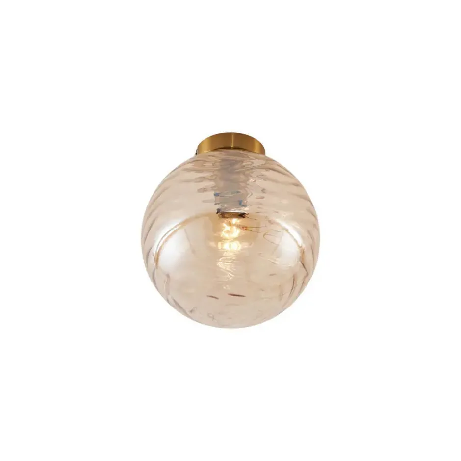 Qazqa plafondlamp pillon goudkleurig e27