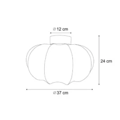 Qazqa plafondlamp plu ayesha goudkleurig e27