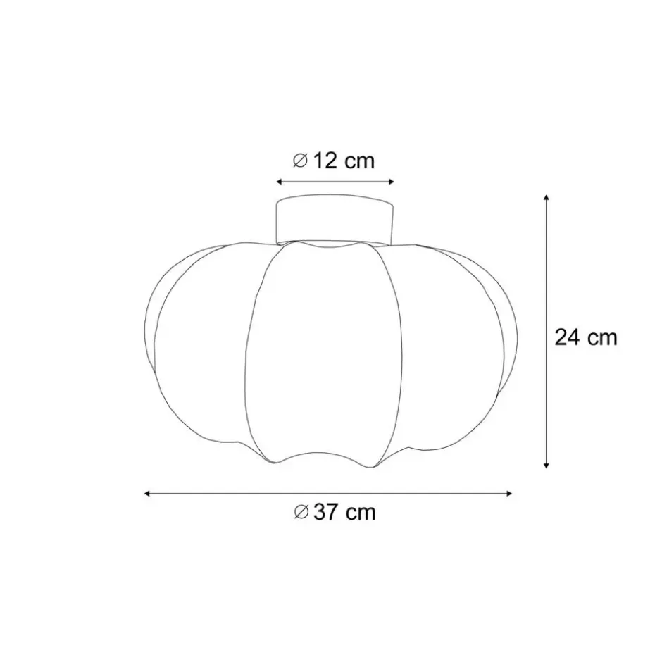 Qazqa plafondlamp plu ayesha goudkleurig e27