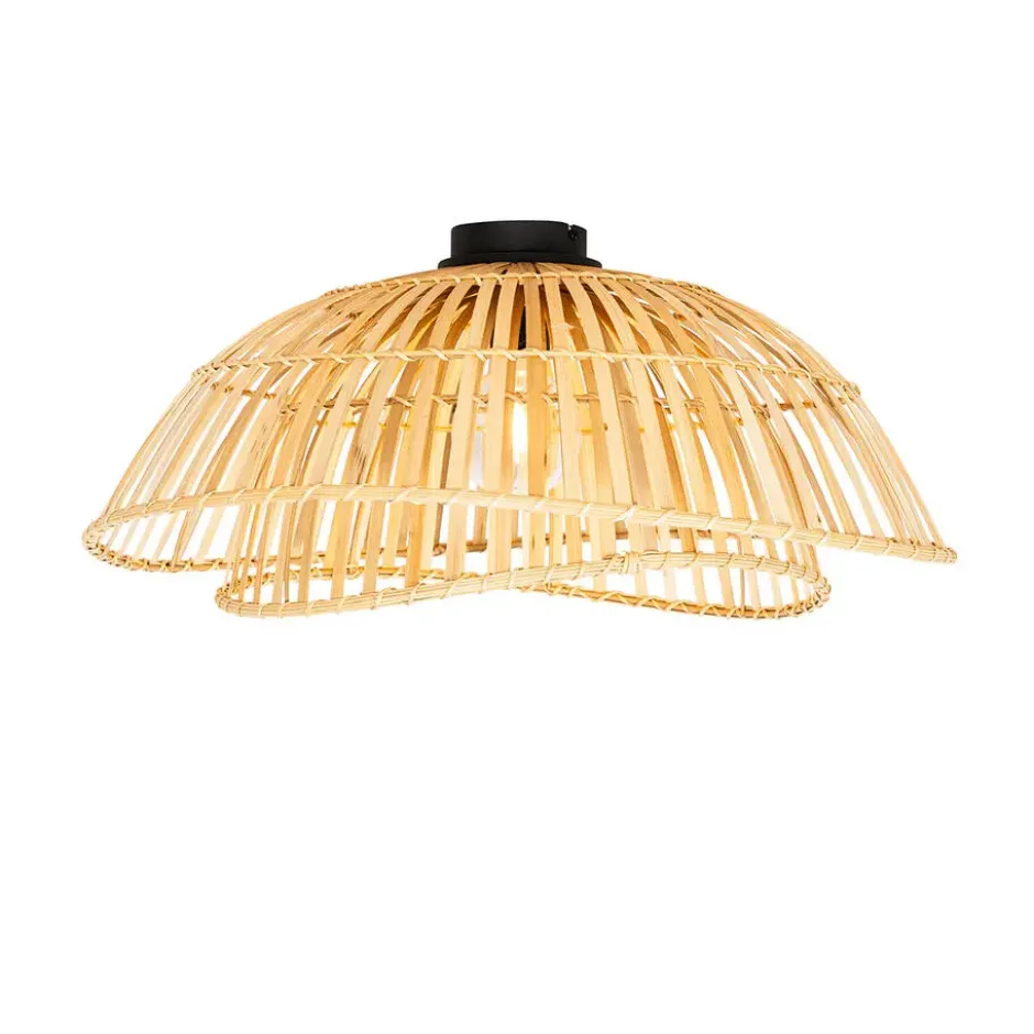 Qazqa plafondlamp pua beige e27