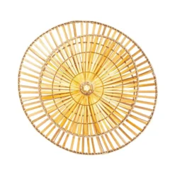 Qazqa plafondlamp pua beige e27