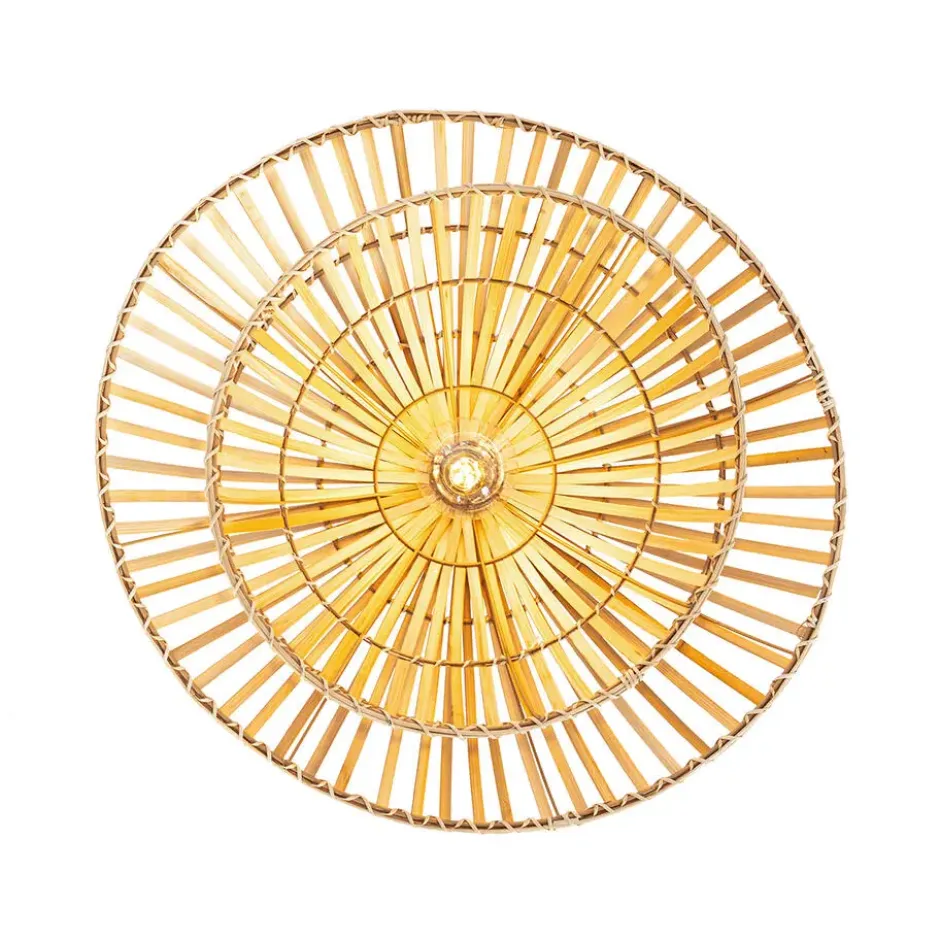 Qazqa plafondlamp pua beige e27