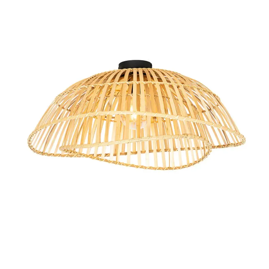 Qazqa plafondlamp pua beige e27