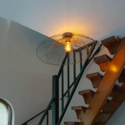 Qazqa plafondlamp pua bronskleurig e27