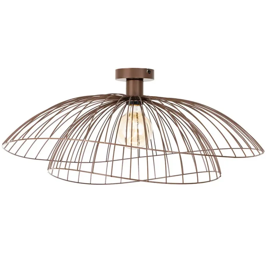 Qazqa plafondlamp pua bronskleurig e27