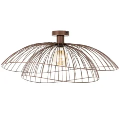Qazqa plafondlamp pua bronskleurig e27