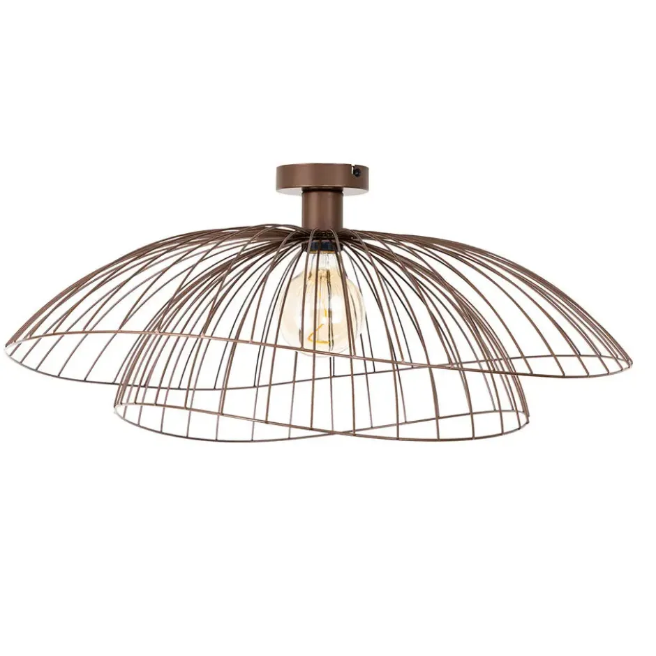 Qazqa plafondlamp pua bronskleurig e27