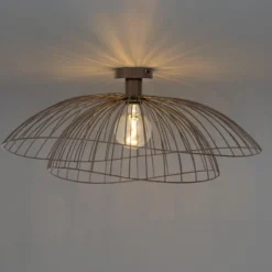 Qazqa plafondlamp pua bronskleurig e27