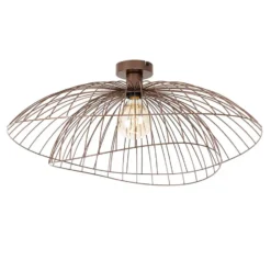 Qazqa plafondlamp pua bronskleurig e27
