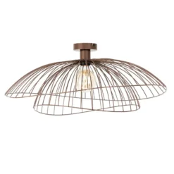 Qazqa plafondlamp pua bronskleurig e27