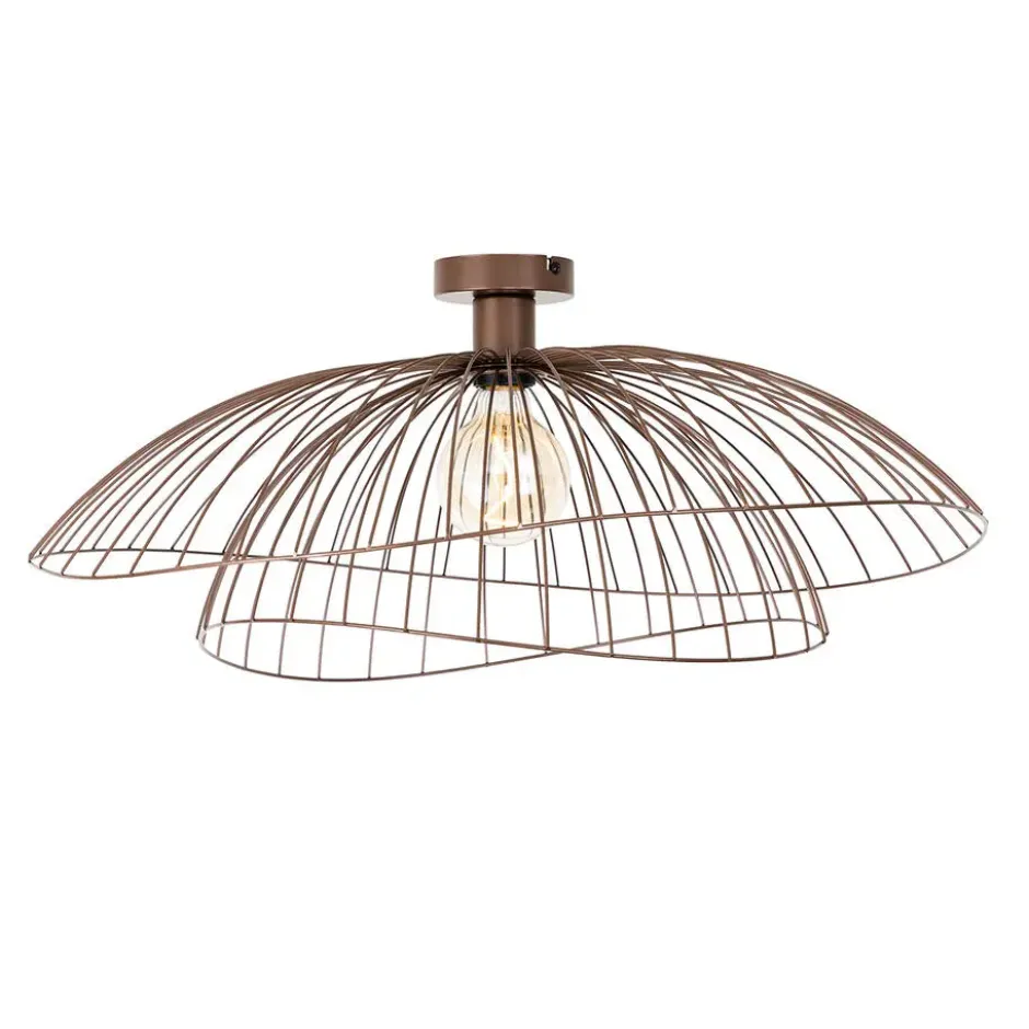 Qazqa plafondlamp pua bronskleurig e27