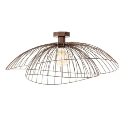 Qazqa plafondlamp pua bronskleurig e27