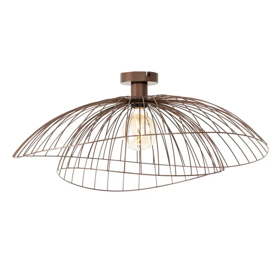 Qazqa plafondlamp pua bronskleurig e27