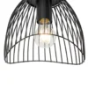 Qazqa plafondlamp pua zwart e27