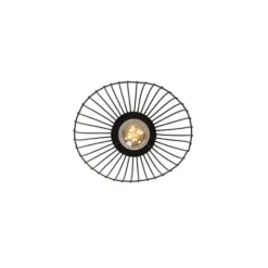 Qazqa plafondlamp pua zwart e27