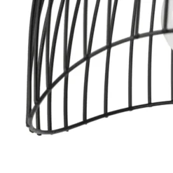 Qazqa plafondlamp pua zwart e27