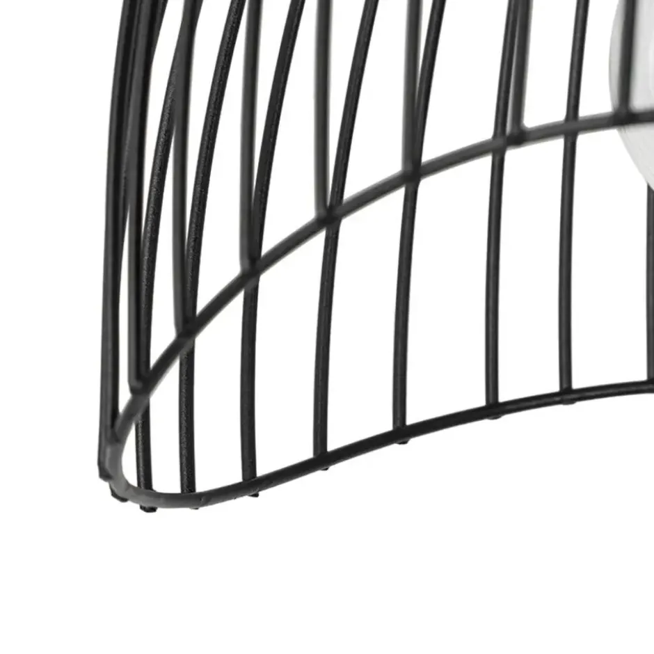 Qazqa plafondlamp pua zwart e27