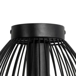 Qazqa plafondlamp pua zwart e27