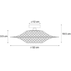 Qazqa plafondlamp rina beige e27