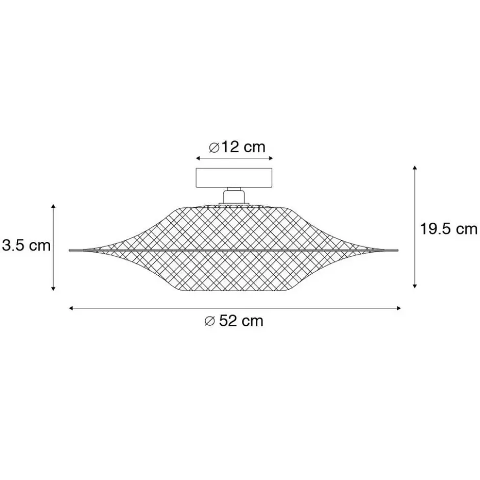 Qazqa plafondlamp rina beige e27
