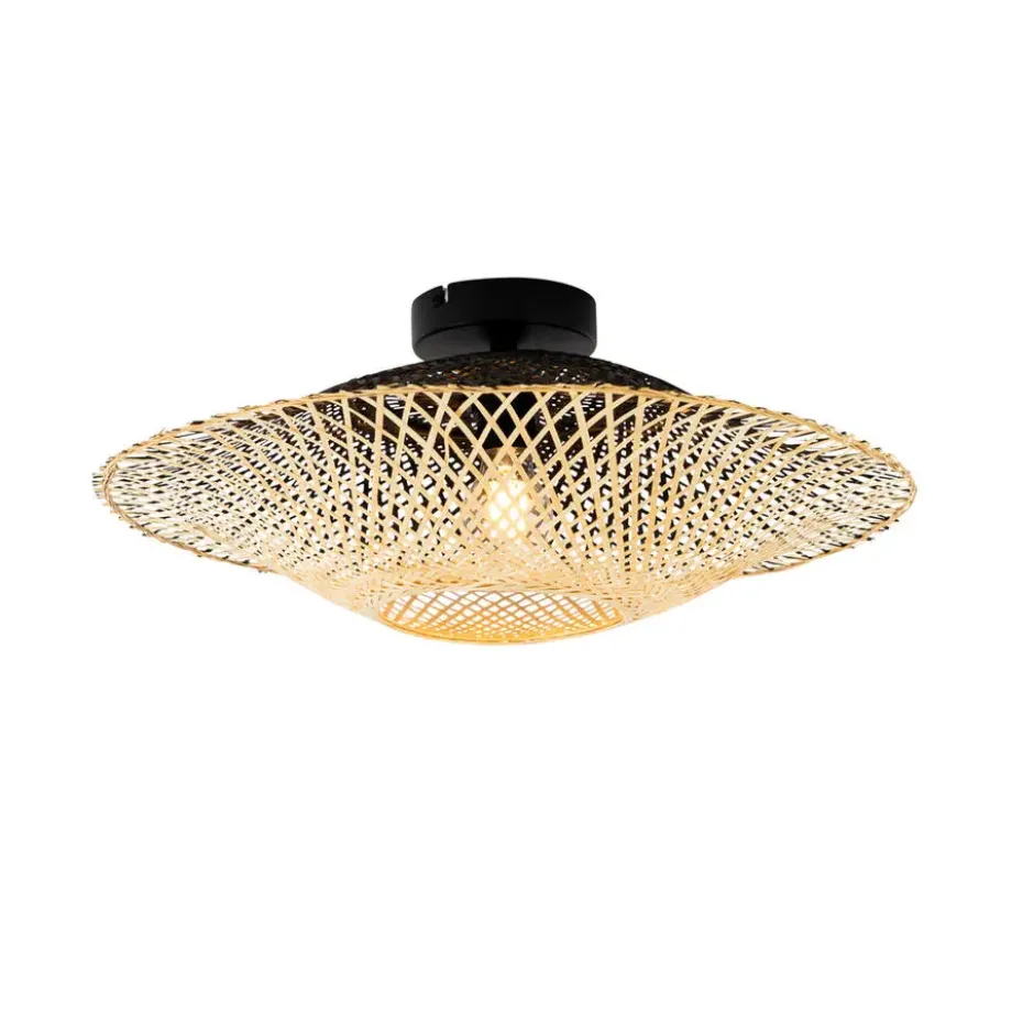 Qazqa plafondlamp rina beige e27