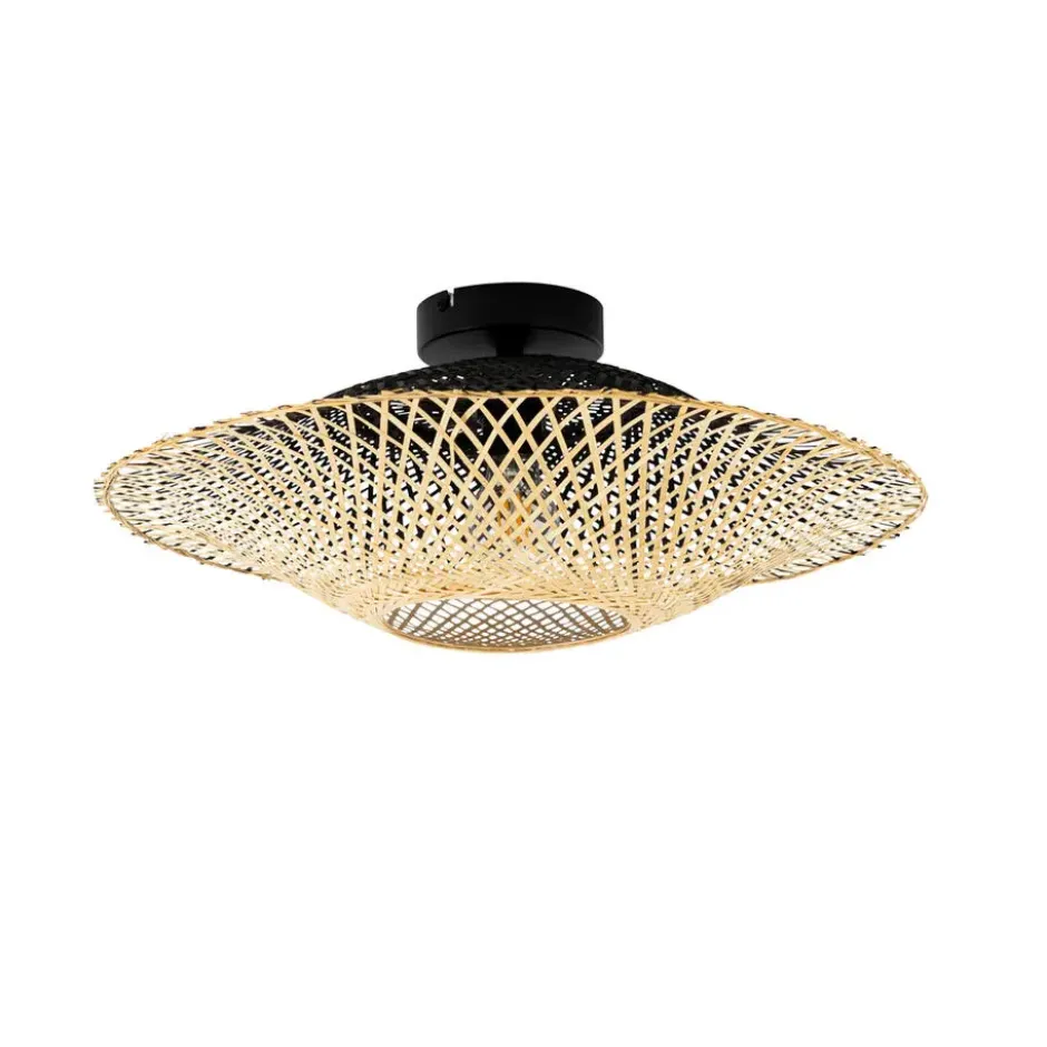 Qazqa plafondlamp rina beige e27