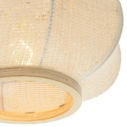 Qazqa plafondlamp rob beige e27