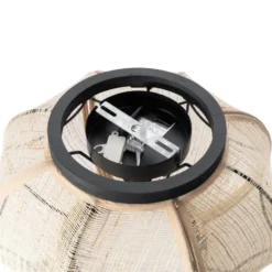 Qazqa plafondlamp rob beige e27