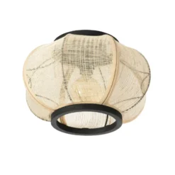 Qazqa plafondlamp rob beige e27
