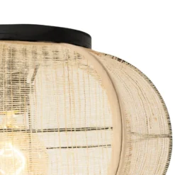 Qazqa plafondlamp rob beige e27