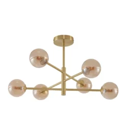 Qazqa plafondlamp ryan goudkleurig g9