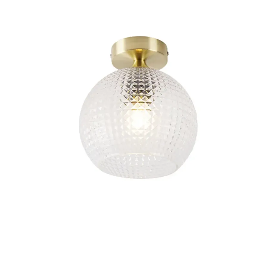 Qazqa plafondlamp sphere goudkleurig e27