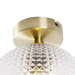 Qazqa plafondlamp sphere goudkleurig e27