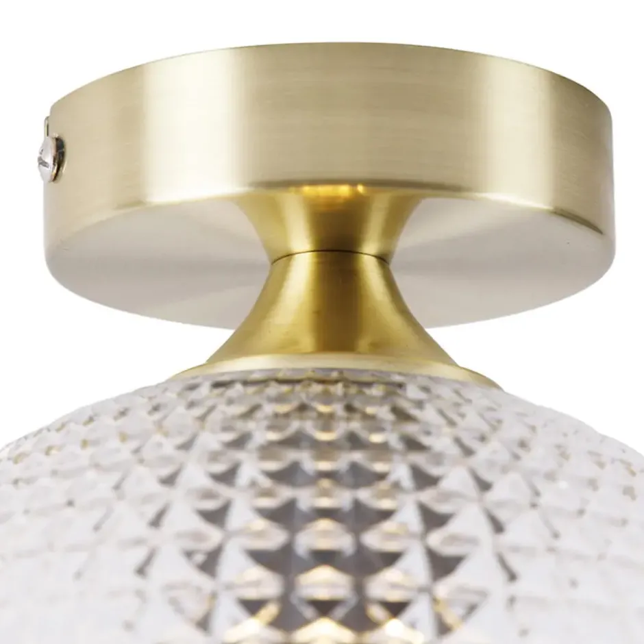Qazqa plafondlamp sphere goudkleurig e27