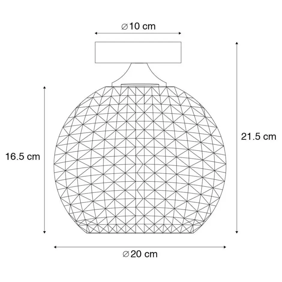 Qazqa plafondlamp sphere goudkleurig e27