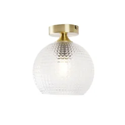 Qazqa plafondlamp sphere goudkleurig e27