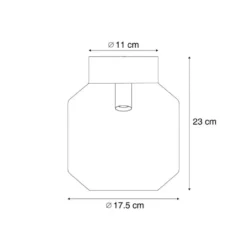Qazqa plafondlamp stiklo goudkleurig e27