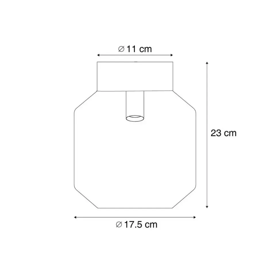 Qazqa plafondlamp stiklo goudkleurig e27