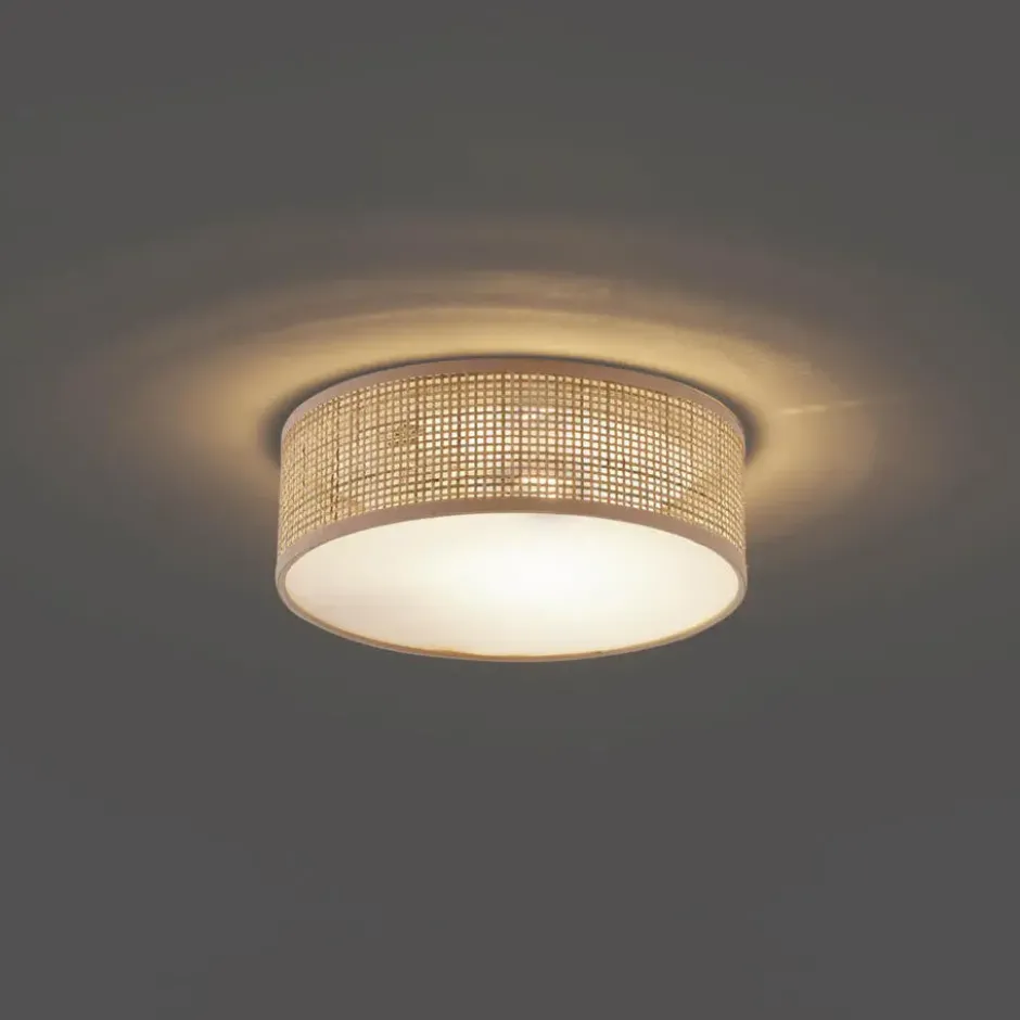 Qazqa plafondlamp trammy beige e27