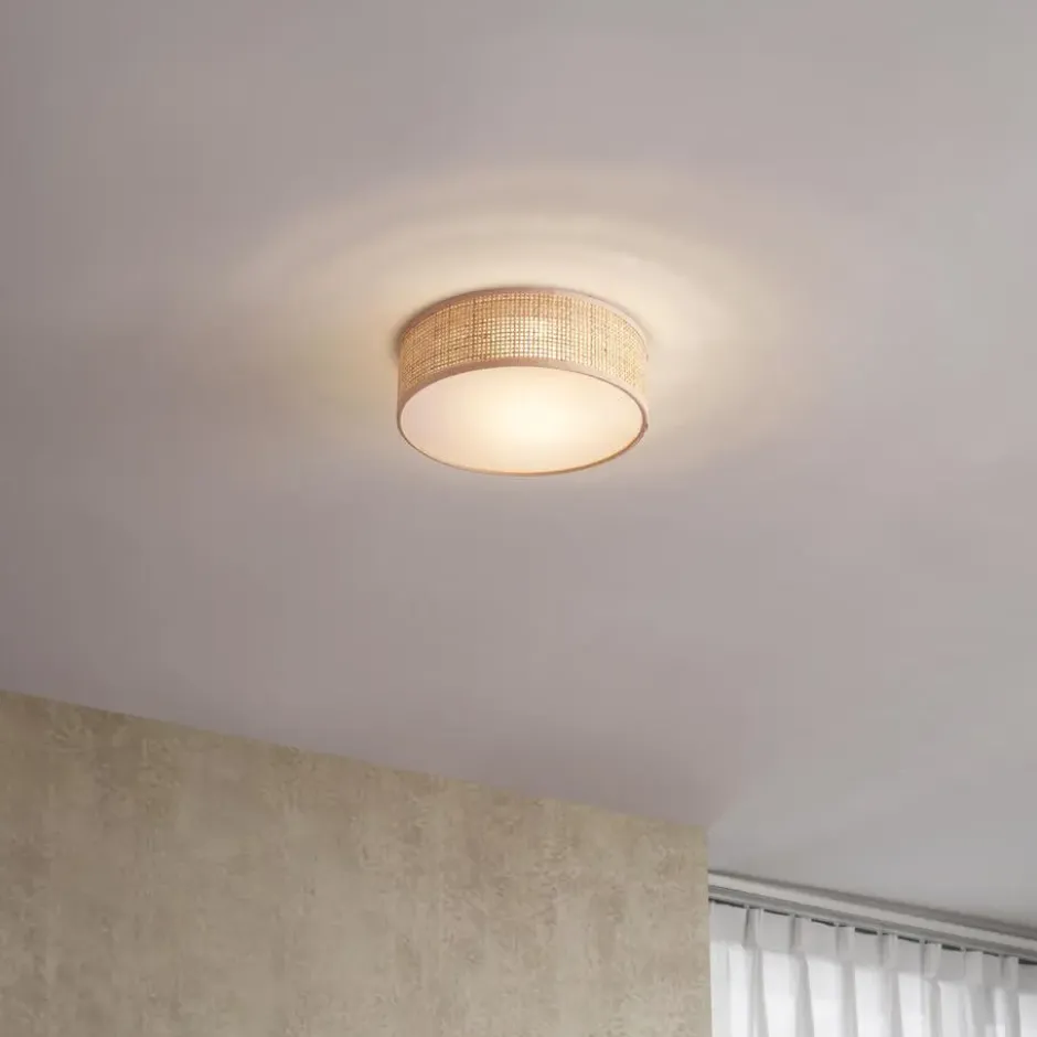 Qazqa plafondlamp trammy beige e27