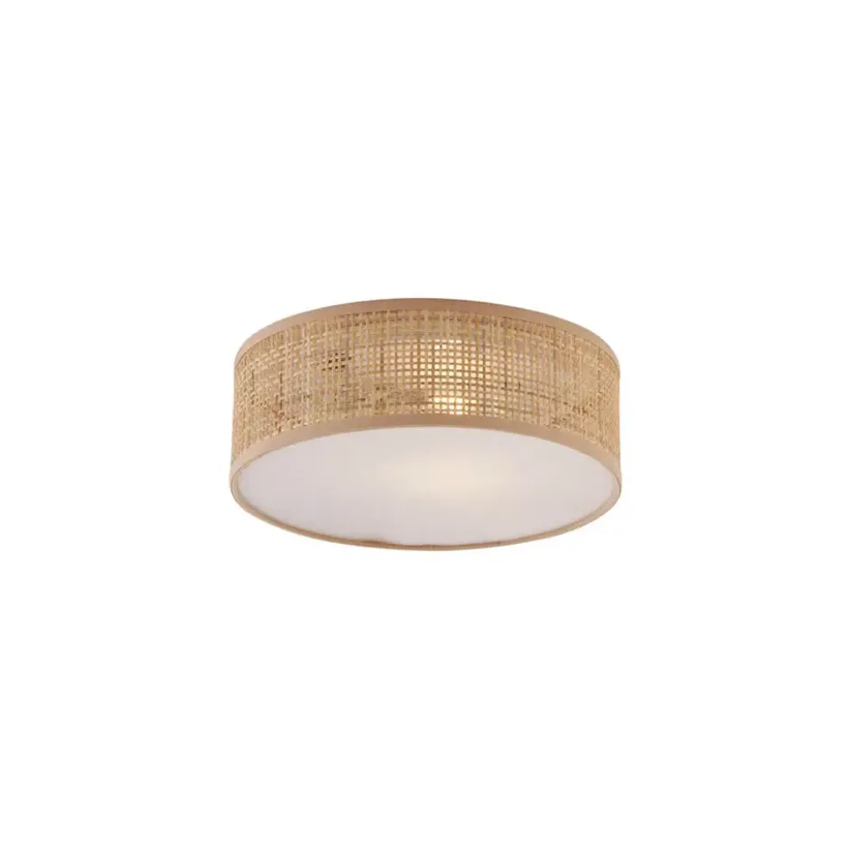 Qazqa plafondlamp trammy beige e27