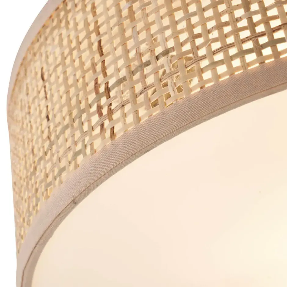 Qazqa plafondlamp trammy beige e27